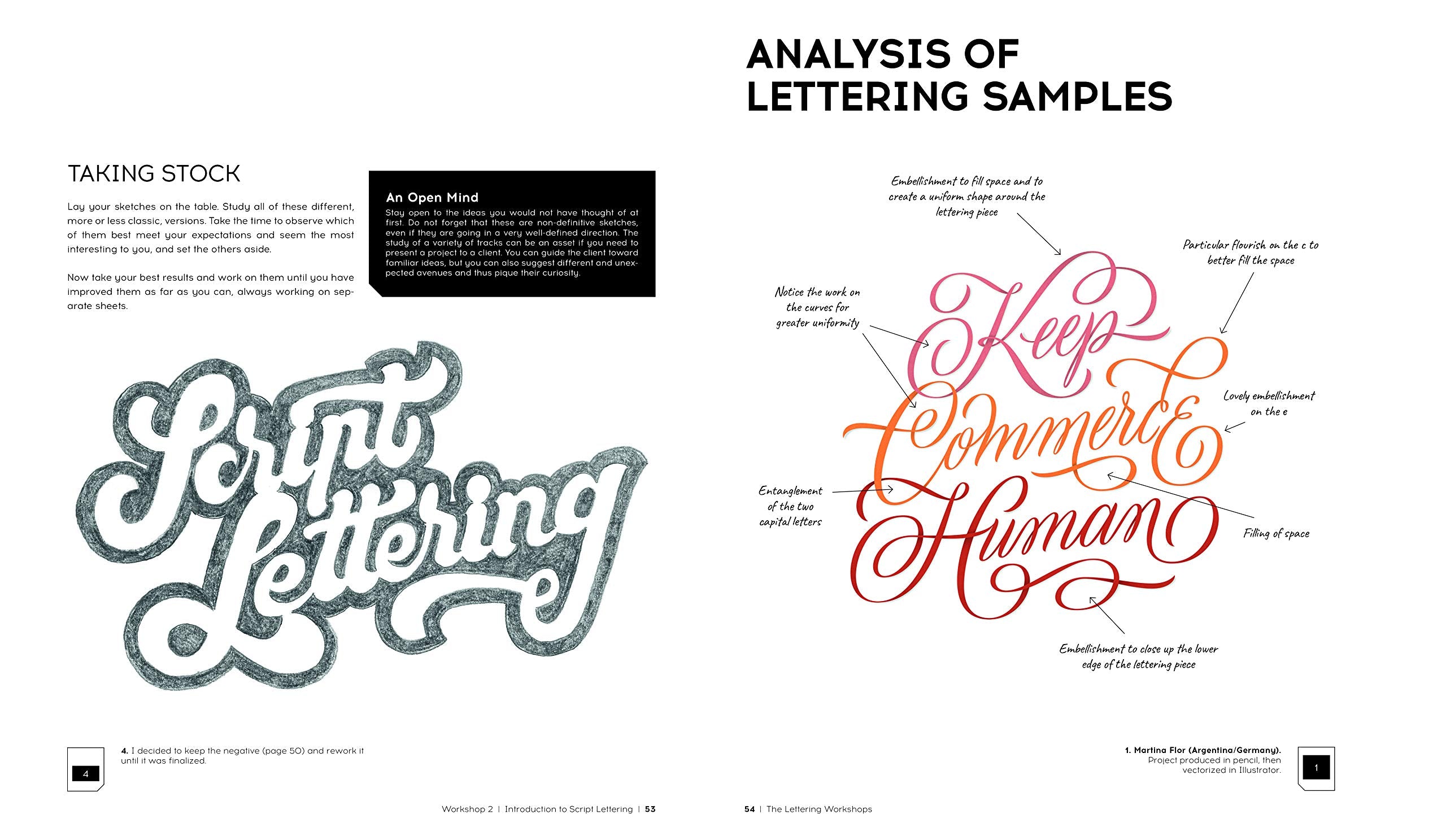 The Lettering Workshops: 30 Exercises for Improving Your Hand Lettering Skills,Used