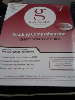 Reading Comprehension Gmat Strategy Guide, 4Th Edition (Manhattan Gmat Guides, No. 7),Used