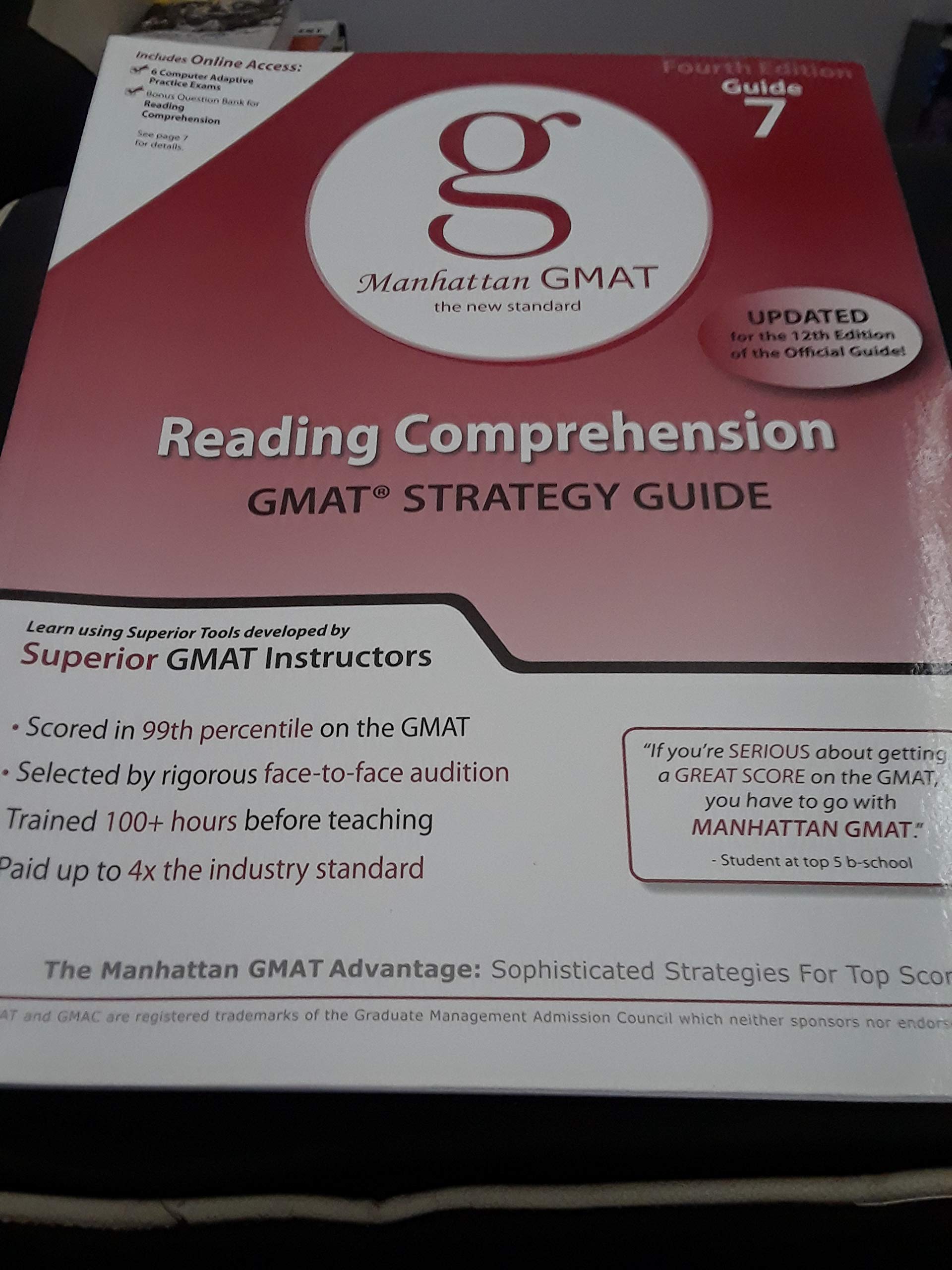 Reading Comprehension GMAT Strategy Guide, 4th Edition (Manhattan GMAT Guides, No. 7),New