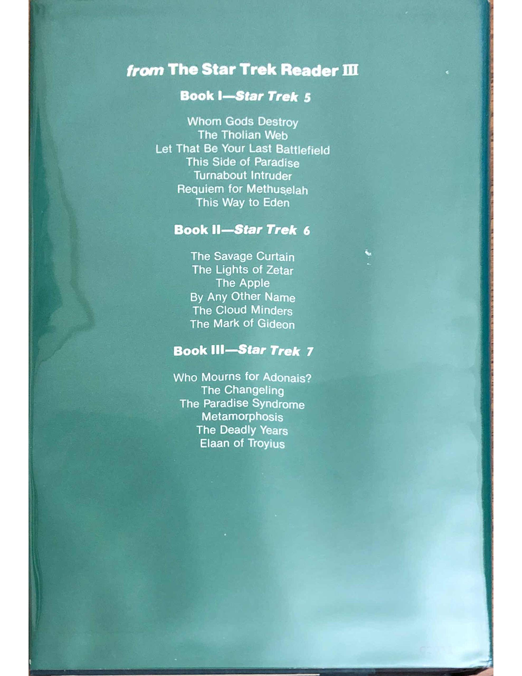 The Star Trek Reader Iii,Used