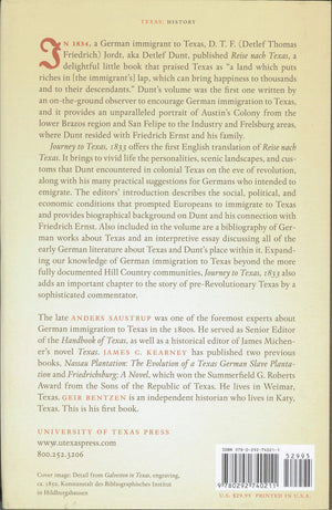 Journey to Texas, 1833,Used