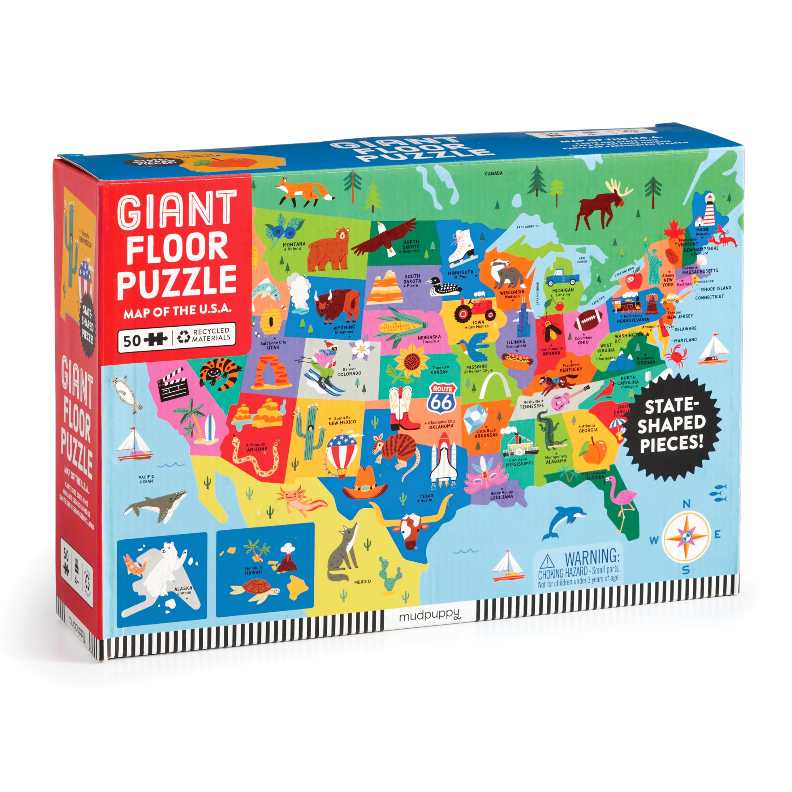 Map Of The Usa 48Pc Giant