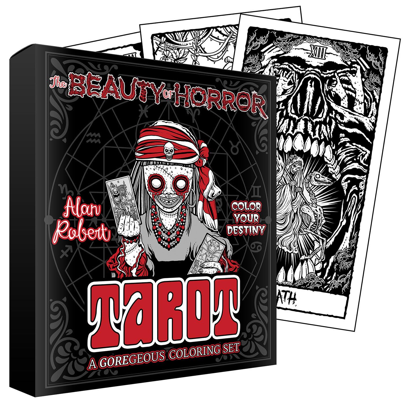 The Beauty of Horror: Color Your Destiny Tarot Deck,Used