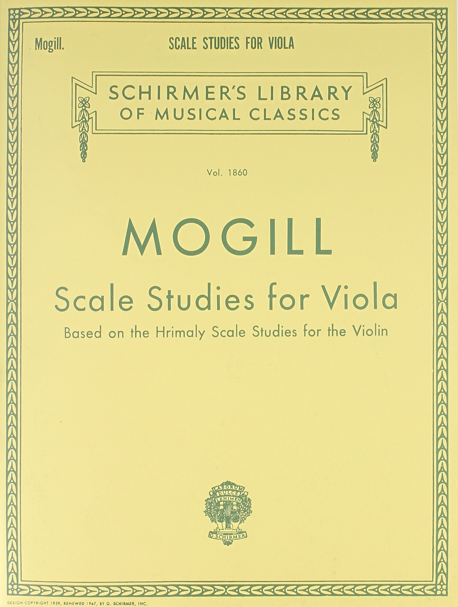 Scale Studies For Viola: Based On The Hrimaly Scale Studies For The Violin,New