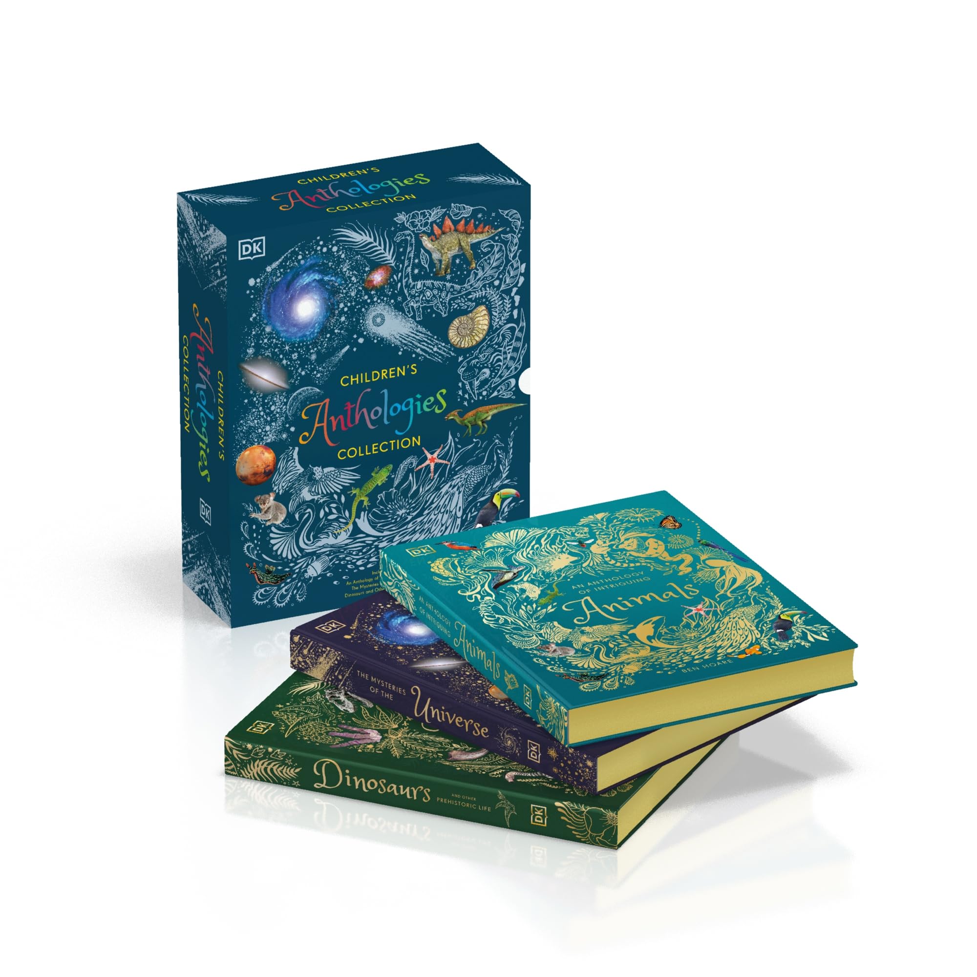 Children'S Anthologies Collection: 3Book Box Set For Kids Ages 68, Featuring 300+ Animal, Dinosaur, And Space Topics (Dk Child