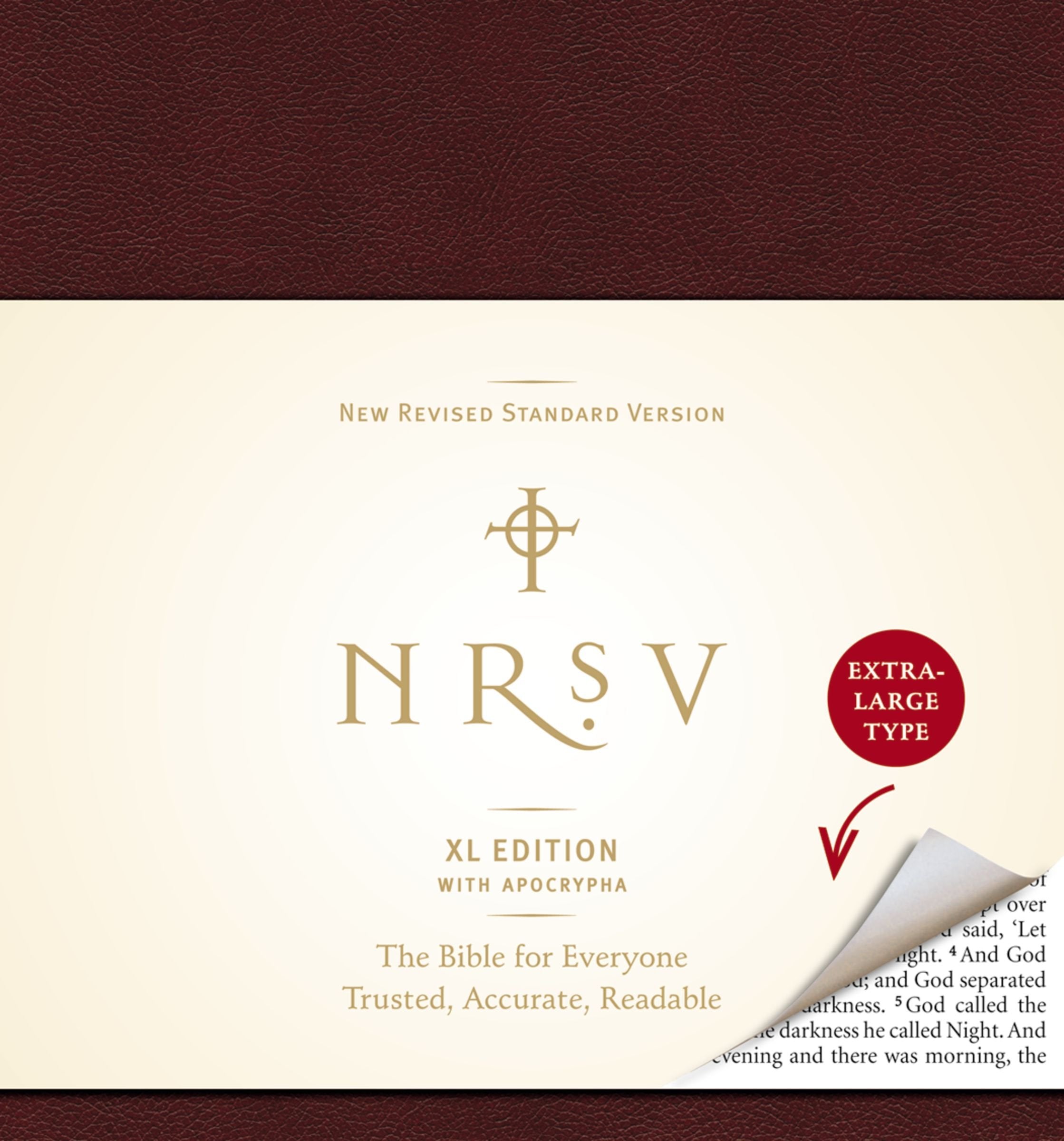 NRSV XL with Apocrypha (burgundy),Used