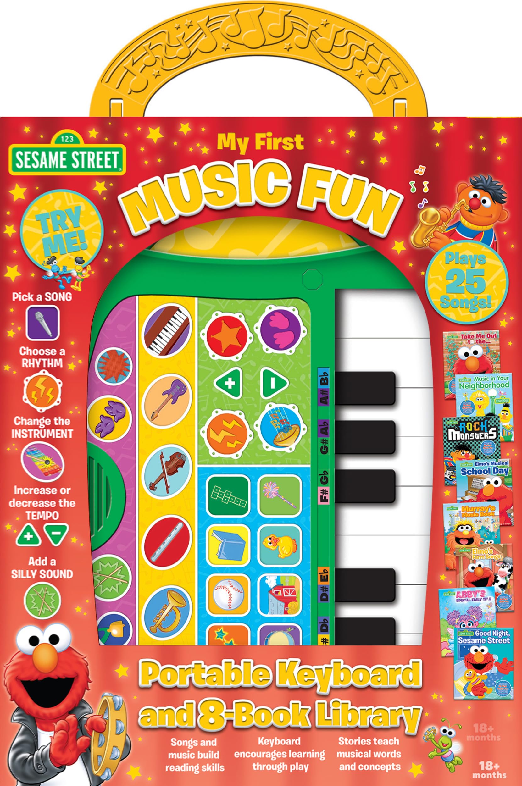 Sesame Street  My First Music Fun  Portable Keyboard and 8Book Library  PI Kids