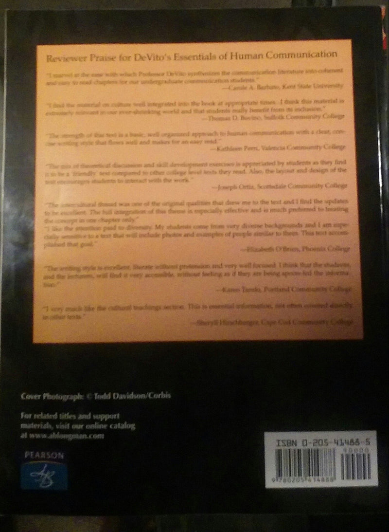 Essentials of Human Communication (Book Alone) (5th Edition),Used