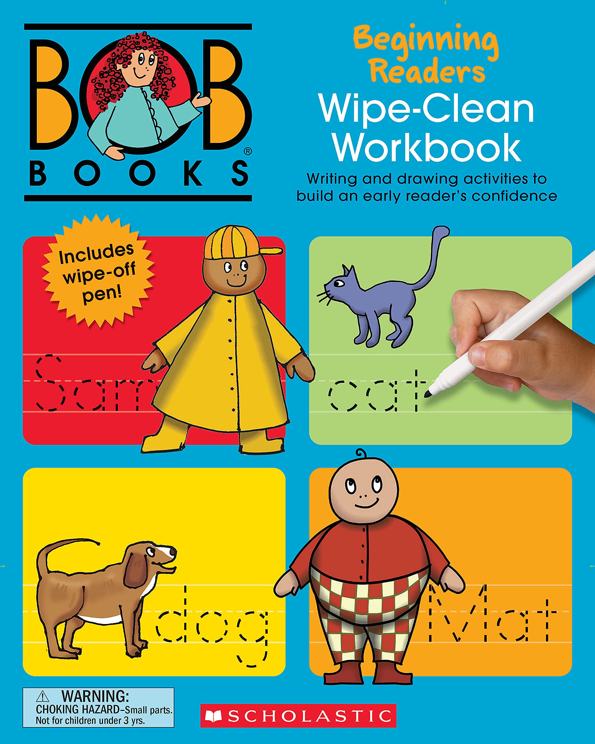 Bob Books  Wipeclean Workbook: Beginning Readers  Phonics, Ages 4 And Up, Kindergarten (Stage 1: Starting To Read),New