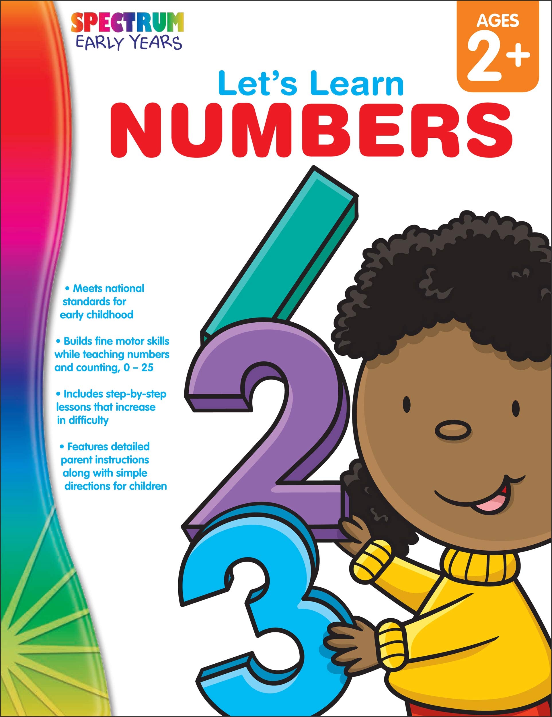 Spectrum  Let's Learn Numbers Workbook  ToddlerPreschool, 64pgs,Used