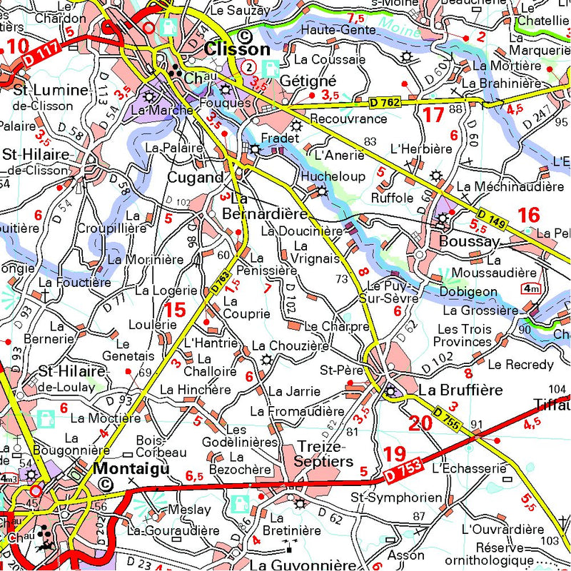 Michelin Map France: Loire Valley 517 (Maps/Regional (Michelin)) (English and French Edition),Used