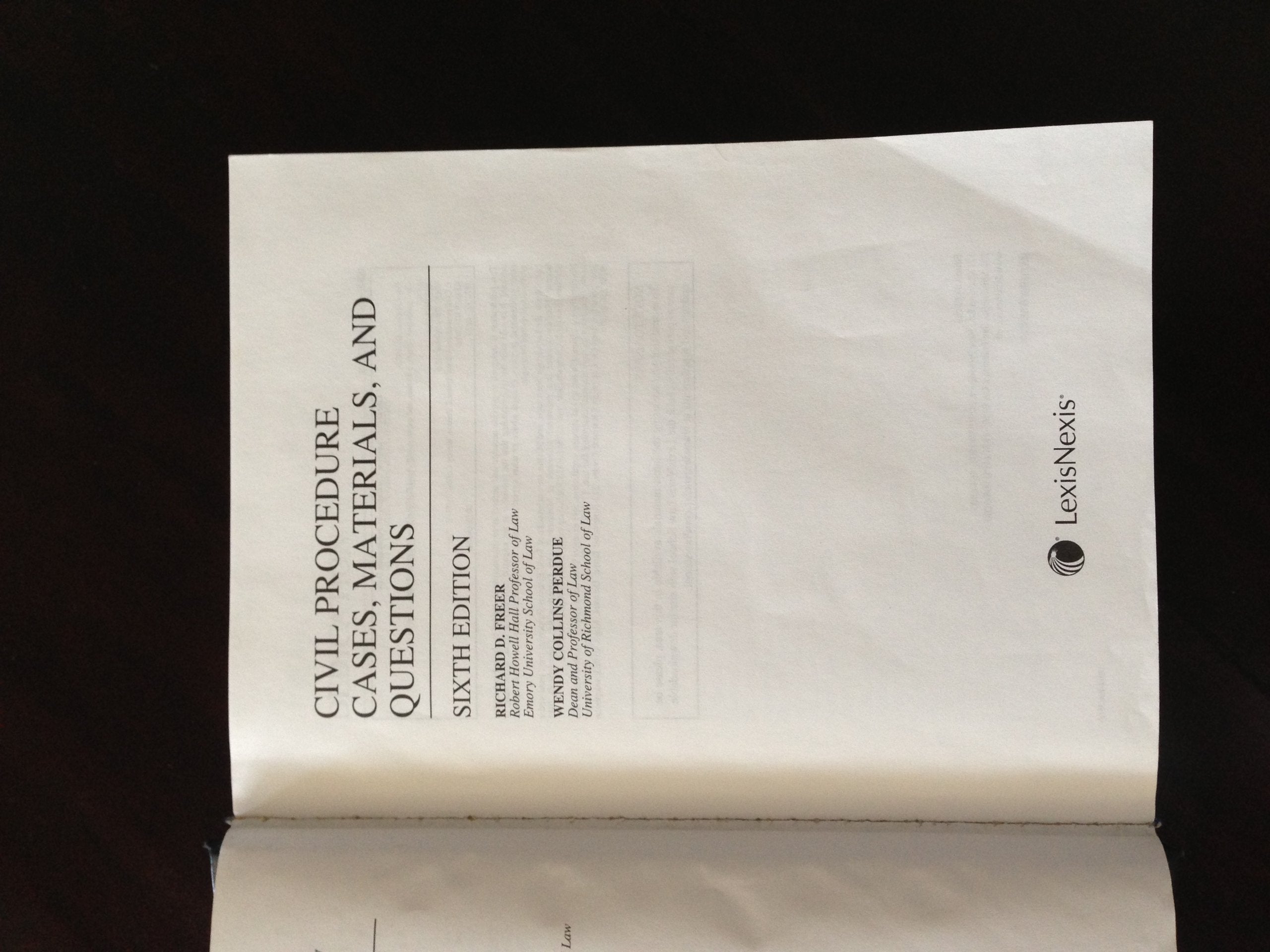 Civil Procedure: Cases, Materials, and Questions,New