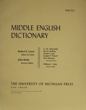 Middle English Dictionary (Volume S.6)