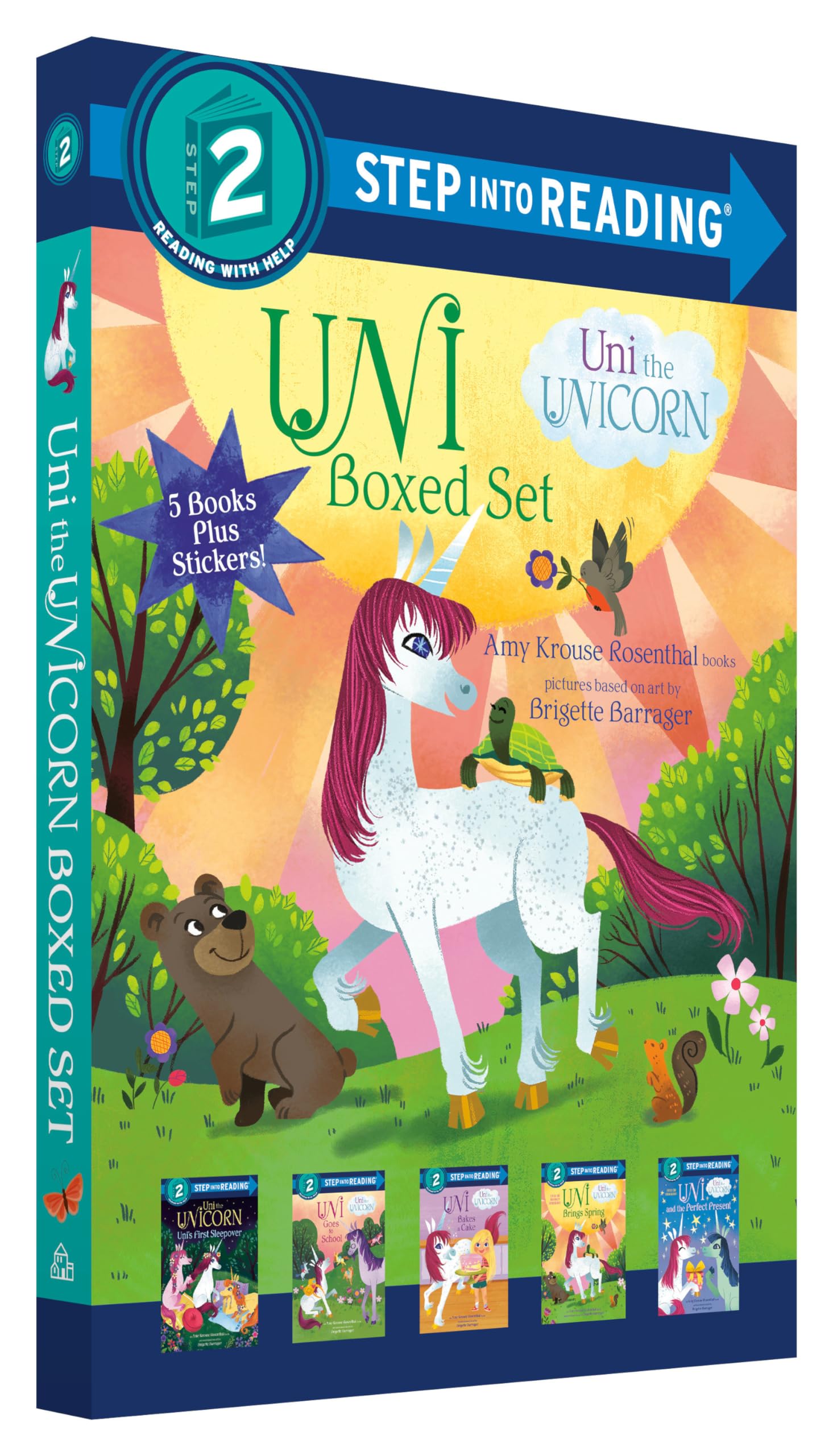 Uni the Unicorn Step into Reading Boxed Set: Uni Brings Spring; Uni's First Sleepover; Uni Goes to School; Uni Bakes a Cake; Uni,Used