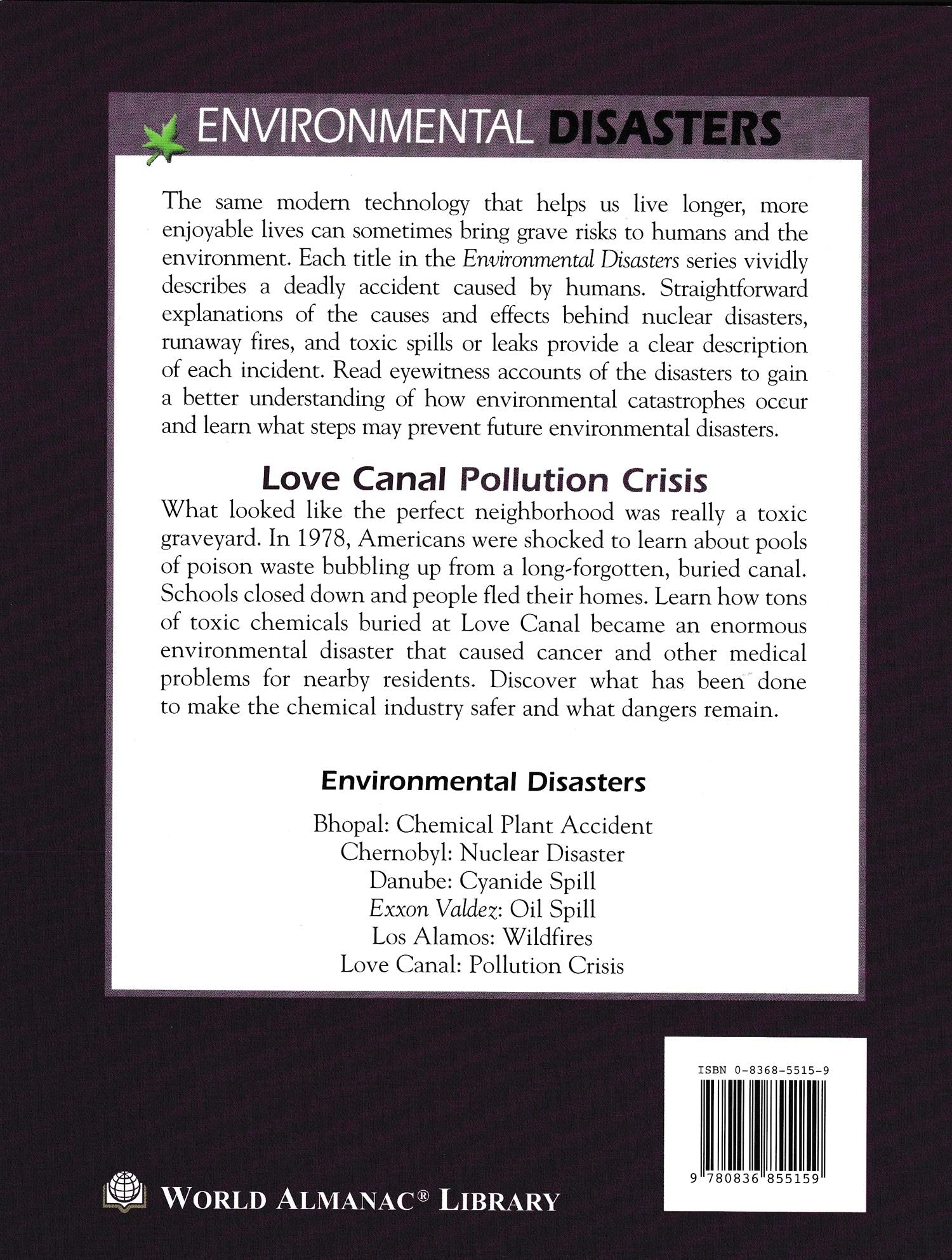 Love Canal: Pollution Crisis (Environmental Disasters),Used