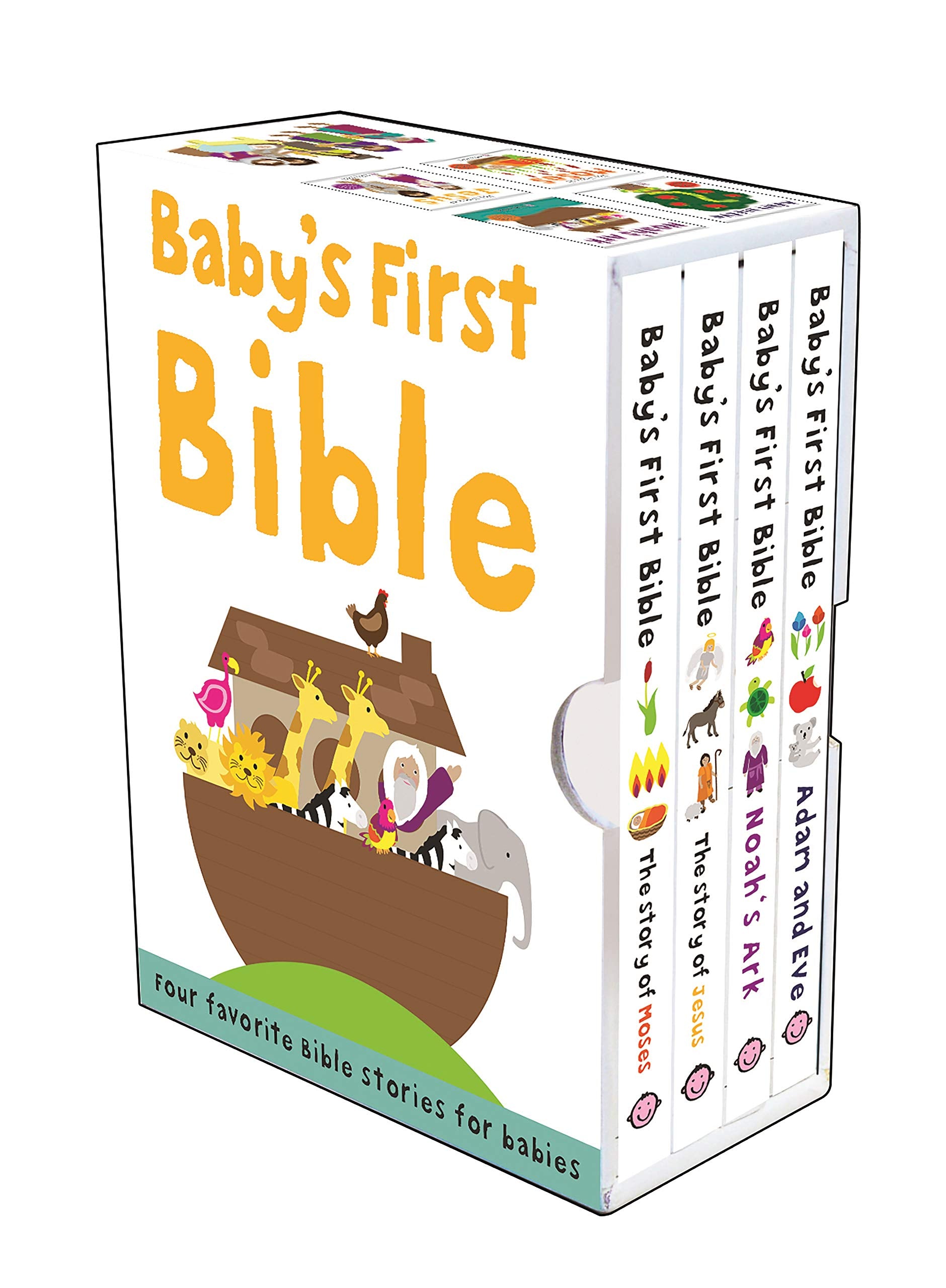 Baby'S First Bible Boxed Set: The Story Of Moses, The Story Of Jesus, Noah'S Ark, And Adam And Eve (Bible Stories)