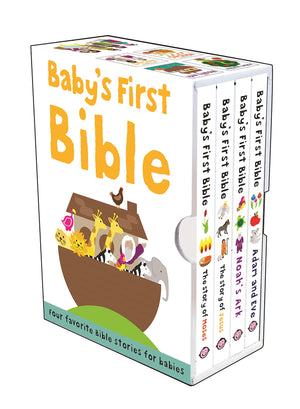 Baby'S First Bible Boxed Set: The Story Of Moses, The Story Of Jesus, Noah'S Ark, And Adam And Eve (Bible Stories)