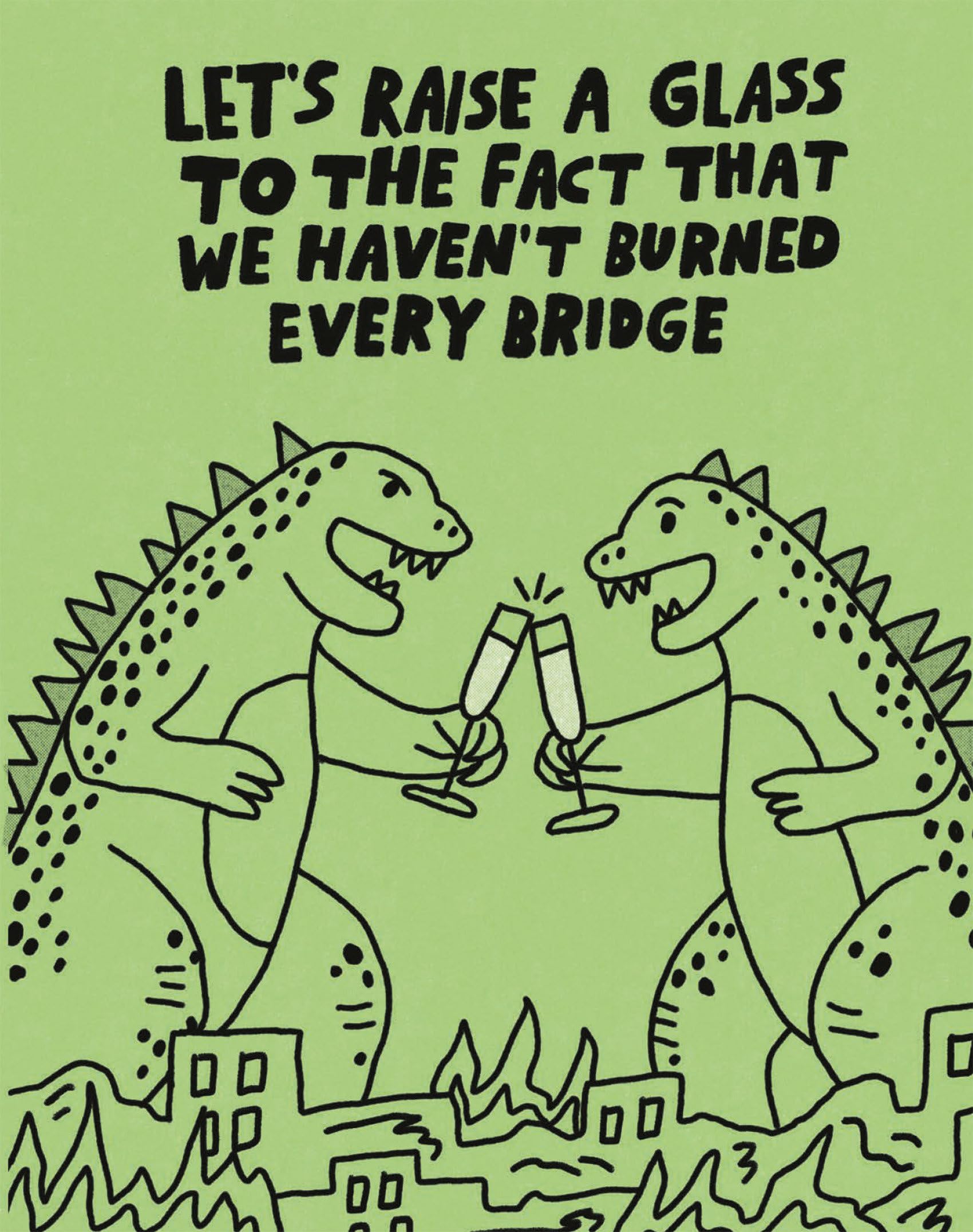 Humor Us Greeting Cards: Friendship  LetS Raise A Glass (Pack Of 6)
