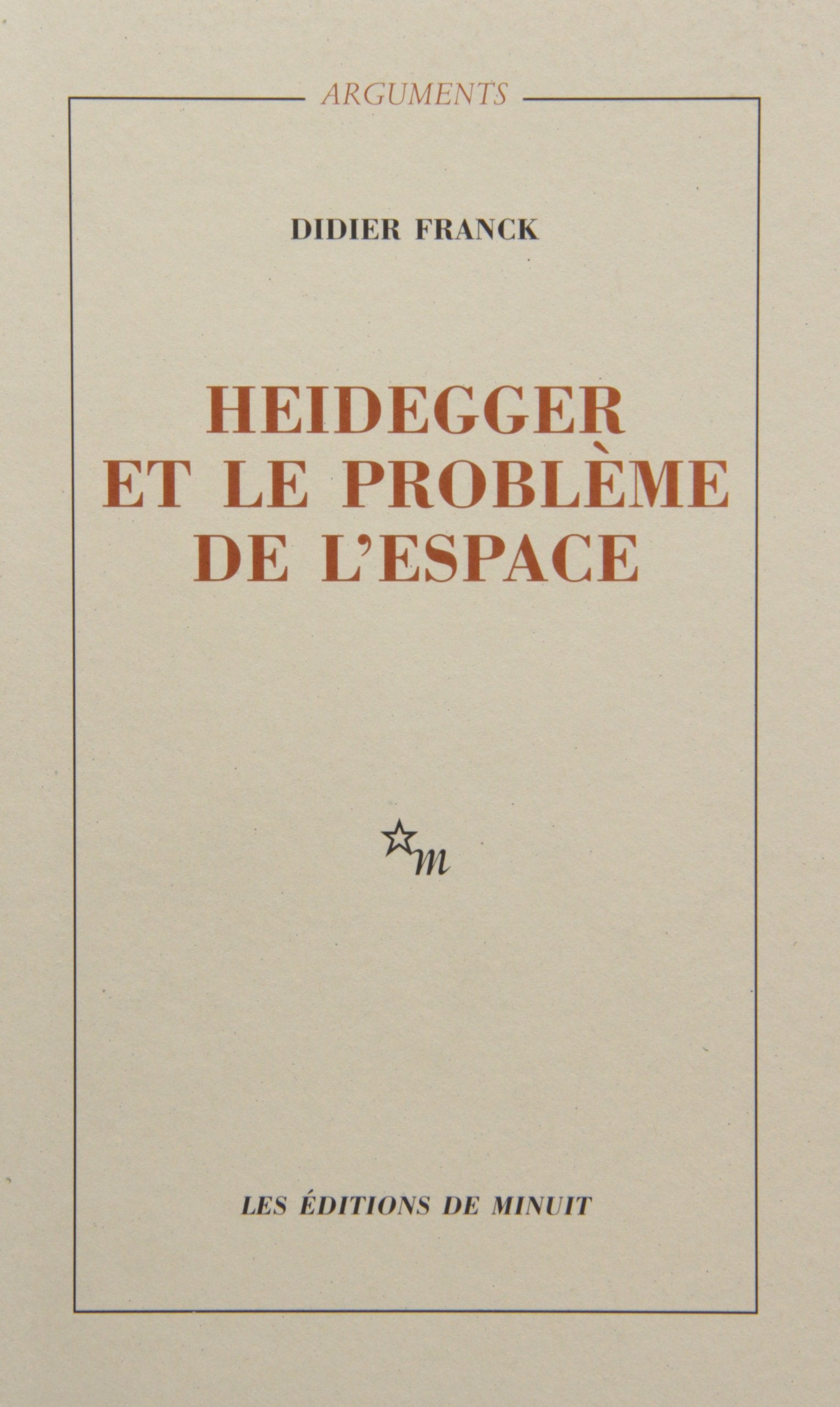 Heidegger et le problme de l'espace,Used