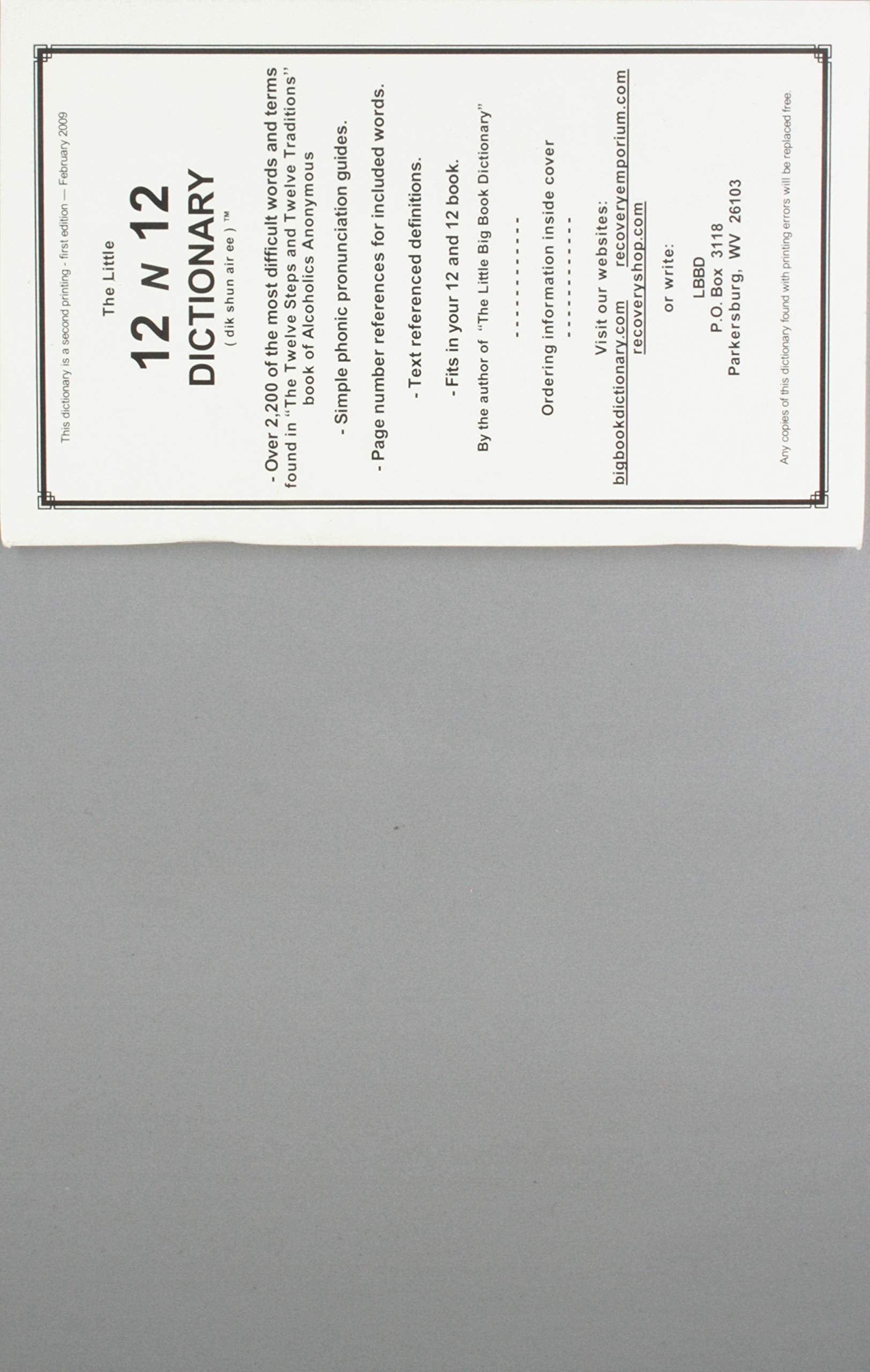 The Little 12 N 12 Dictionary (Regular Print),Used