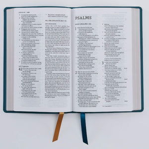 NET Bible, Thinline, Leathersoft, Teal, Comfort Print: Holy Bible,Used