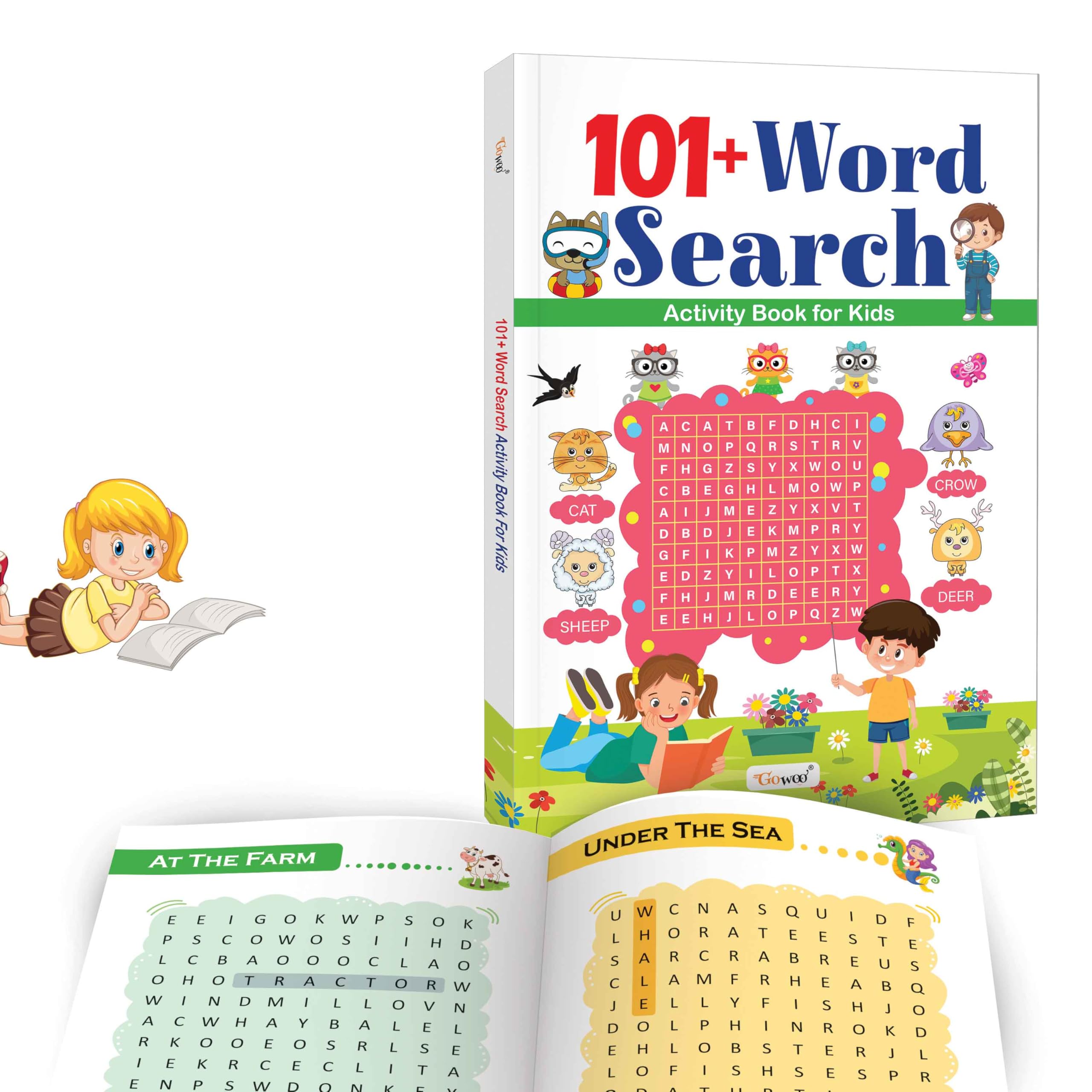 101+ Word Search Activity Book For Kids : Brain-Boosting Book For Smart Learning, Brain Games For Kids, Early Learning Activity Book