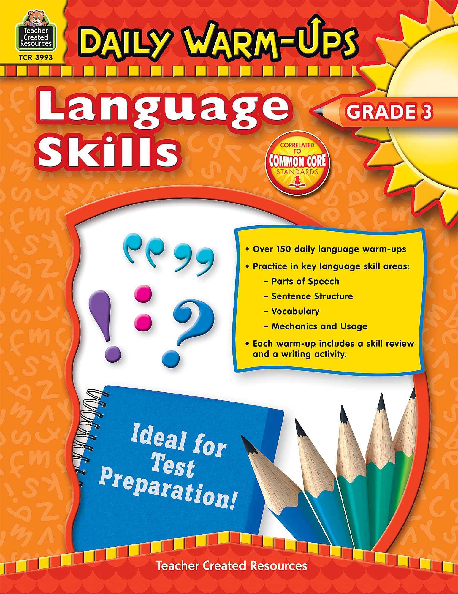 Daily WarmUps: Language Skills Grade 3: Language Skills Grade 3,Used