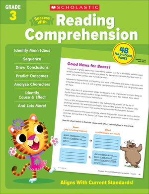 Scholastic Success with Reading Comprehension Grade 3 Workbook,New