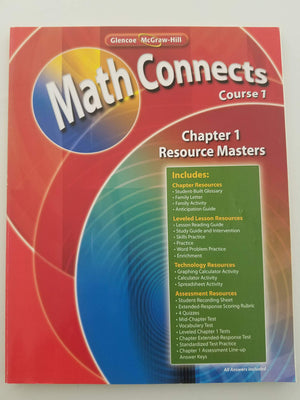 Math Connects Course 1 (Chapter 1Resource Masters),Used