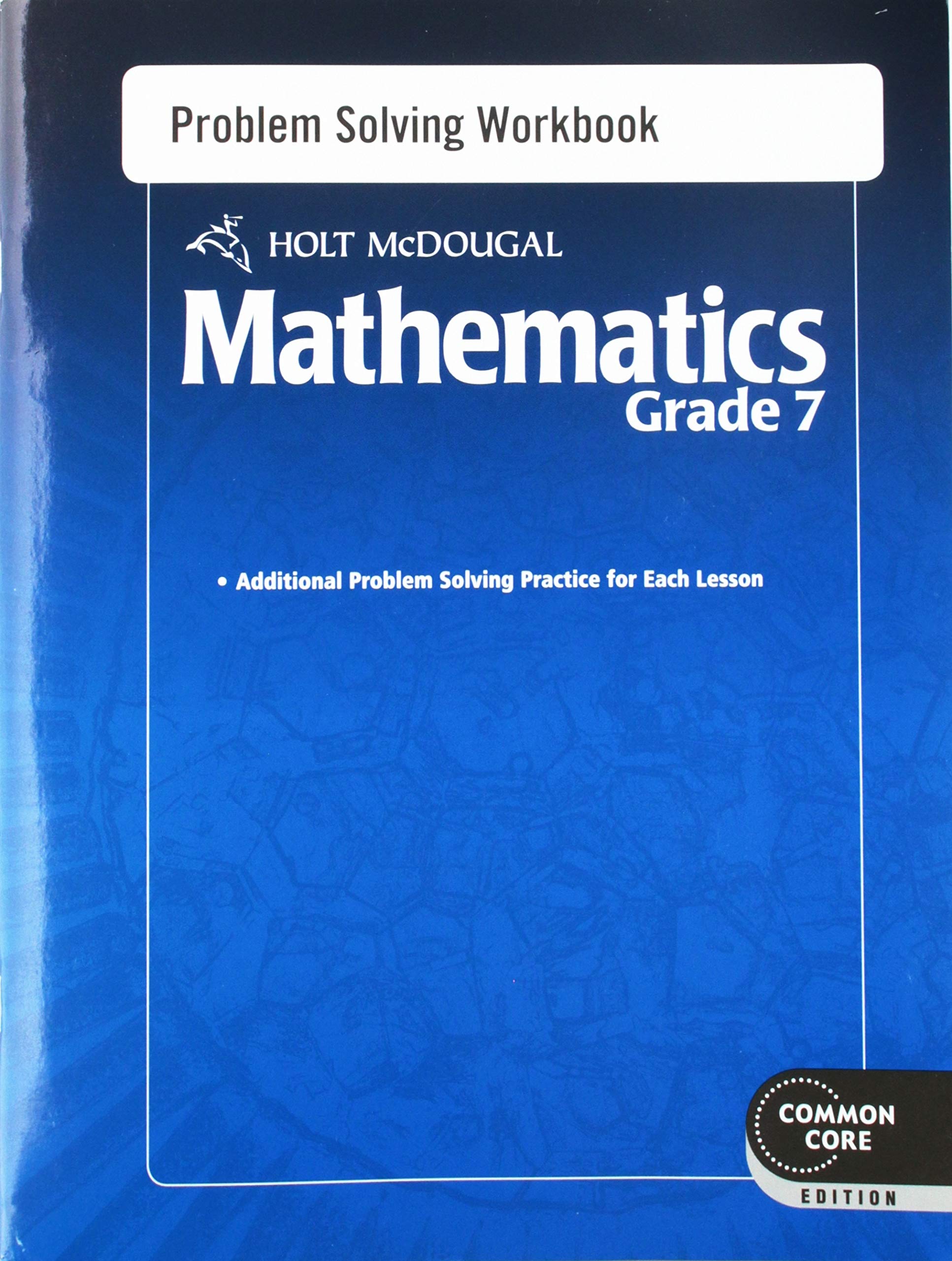 Problem Solving Workbook Grade 7 (Holt McDougal Mathematics),Used