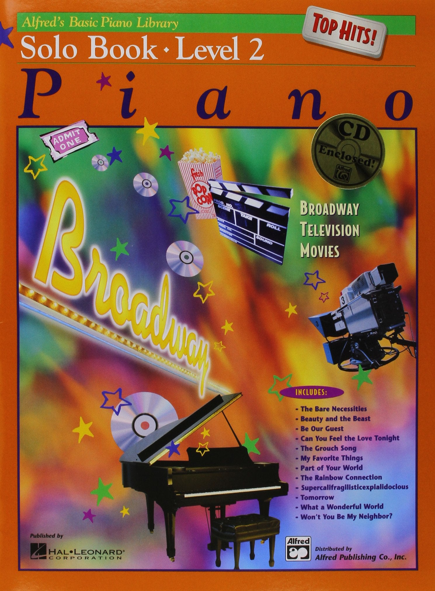 Alfred'S Basic Piano Library Top Hits! Solo Book, Bk 2: Book & Cd (Alfred'S Basic Piano Library, Bk 2),New