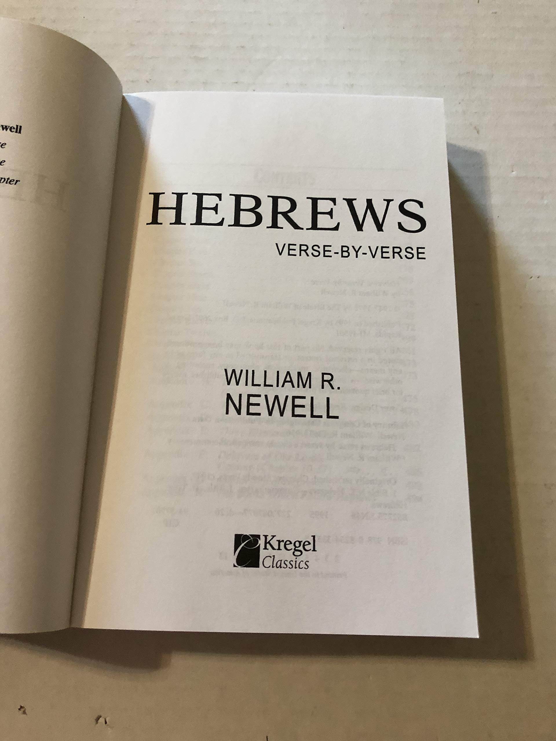 Hebrews: Versebyverse: A Classic Evangelical Commentary