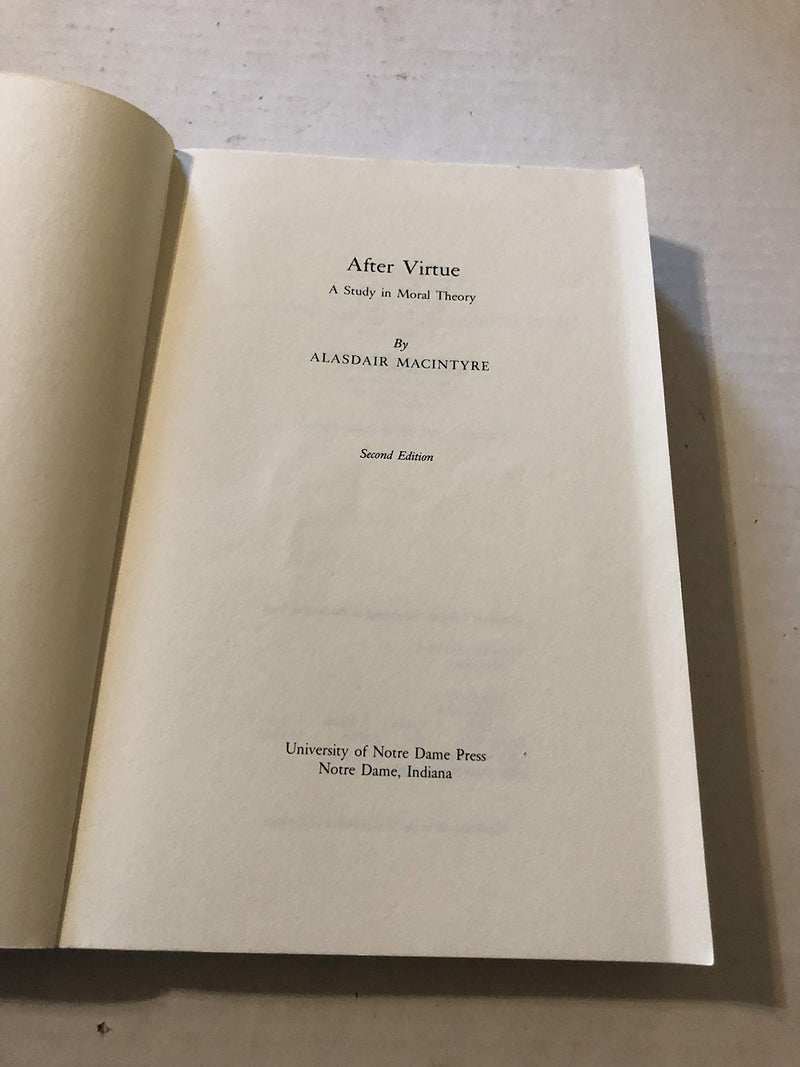 After Virtue: A Study in Moral Theory, Second Edition,Used