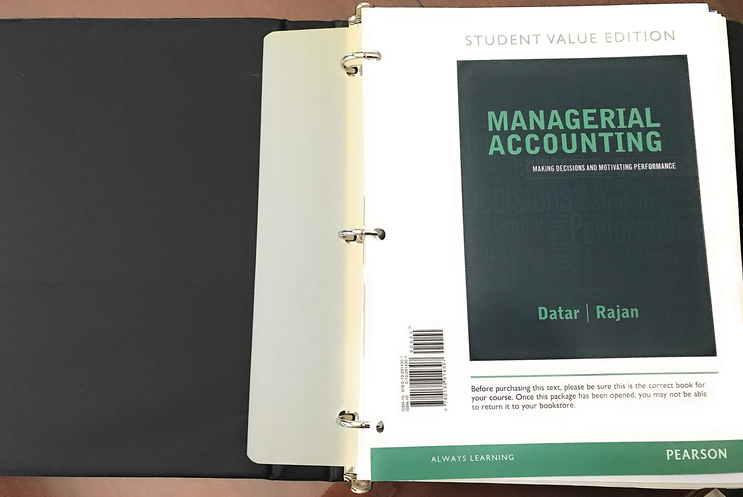 Managerial Accounting: Decision Making and Motivation Performance,Used