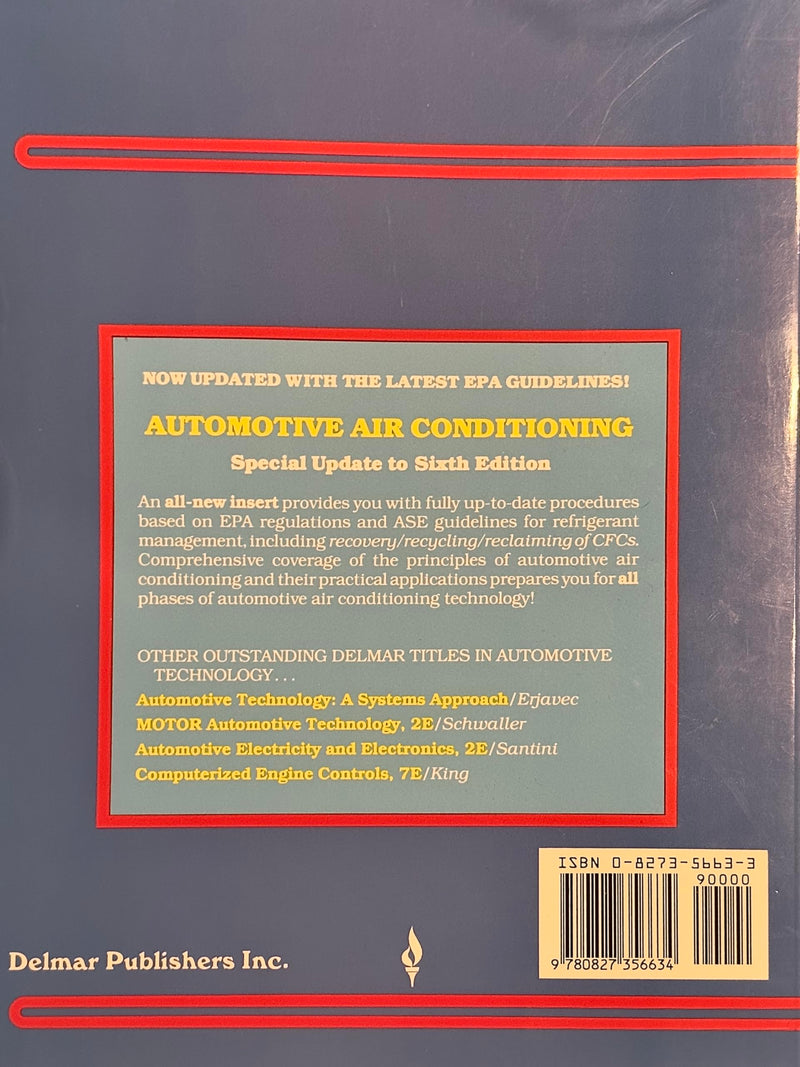 Automotive Air Conditioning, Special Update to 6th Edition,Used