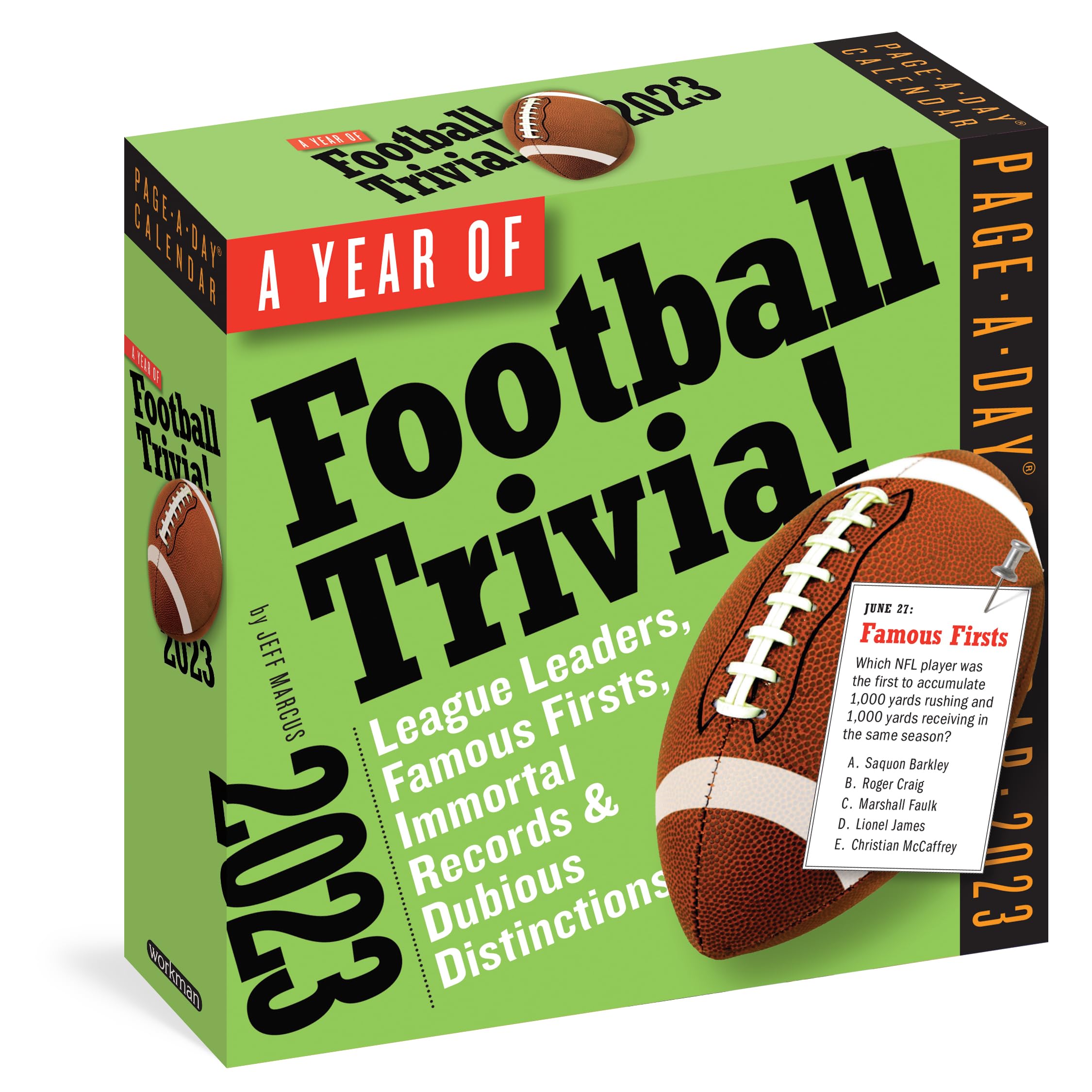 A Year Of Football Trivia! Pageaday Calendar 2023: League Leader, Famous Firsts, Immortal Records & Dubious Distinctions