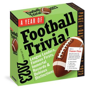 A Year Of Football Trivia! Pageaday Calendar 2023: League Leader, Famous Firsts, Immortal Records & Dubious Distinctions