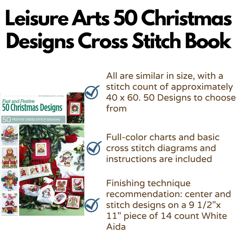Fast & Festive, 50 Christmas DesignsCharming Cross Stitch Designs to use in a Variety of Christmas Projects,Used