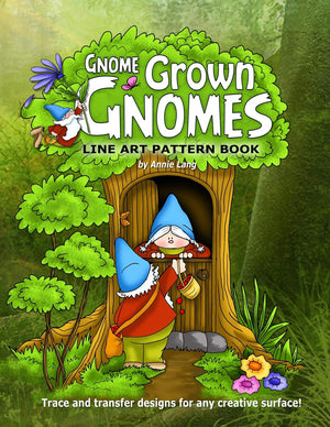 Gnome Grown Gnomes: Line Art Pattern Book,Used