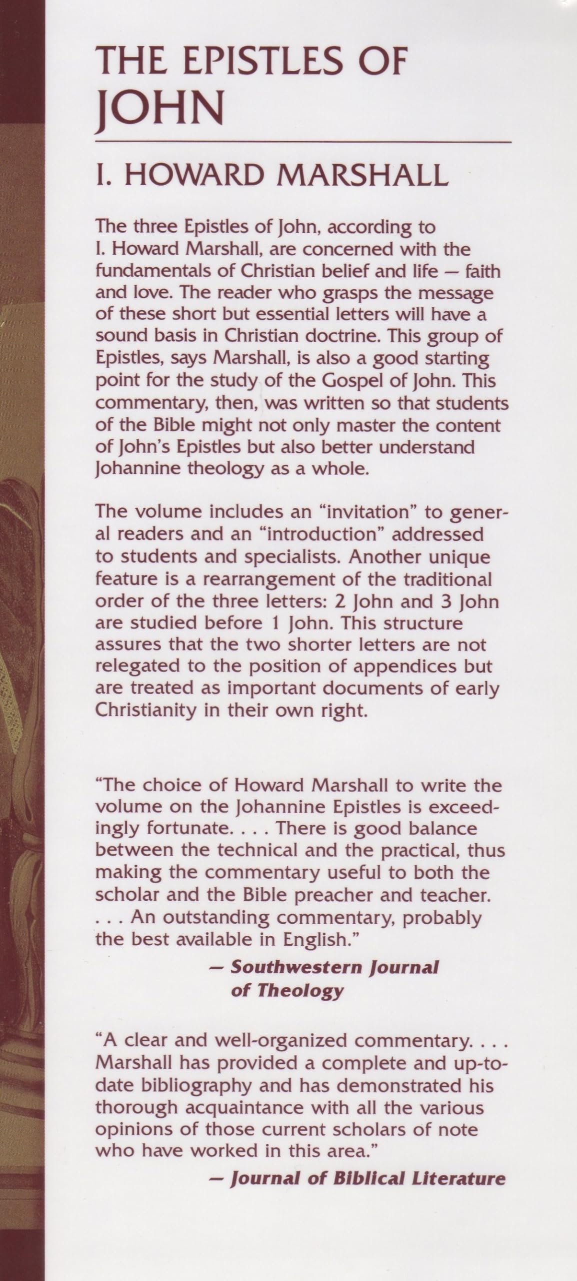 The Epistles Of John (The New International Commentary On The New Testament),New