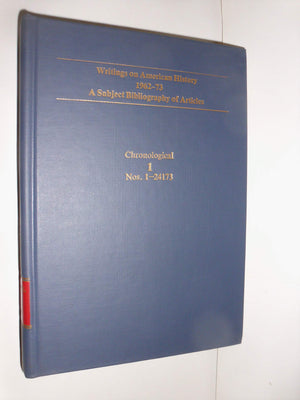 Writings on American History 196273: A Subject Bibliography of Articles,Used
