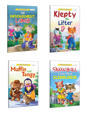 Klepty The Lifter, Muffin And Tangy, Snowball Learns About Cleanliness And The Disobedient Lamb (My Second Reader) Books : Kids Learning Books For 3-12 Year-Olds, Early Reader Books | Pack Of 4 Books