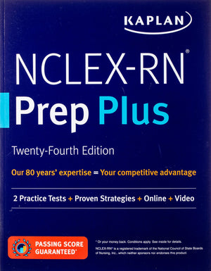 Nclexrn Prep Plus: 2 Practice Tests + Proven Strategies + Online + Video (Kaplan Test Prep)