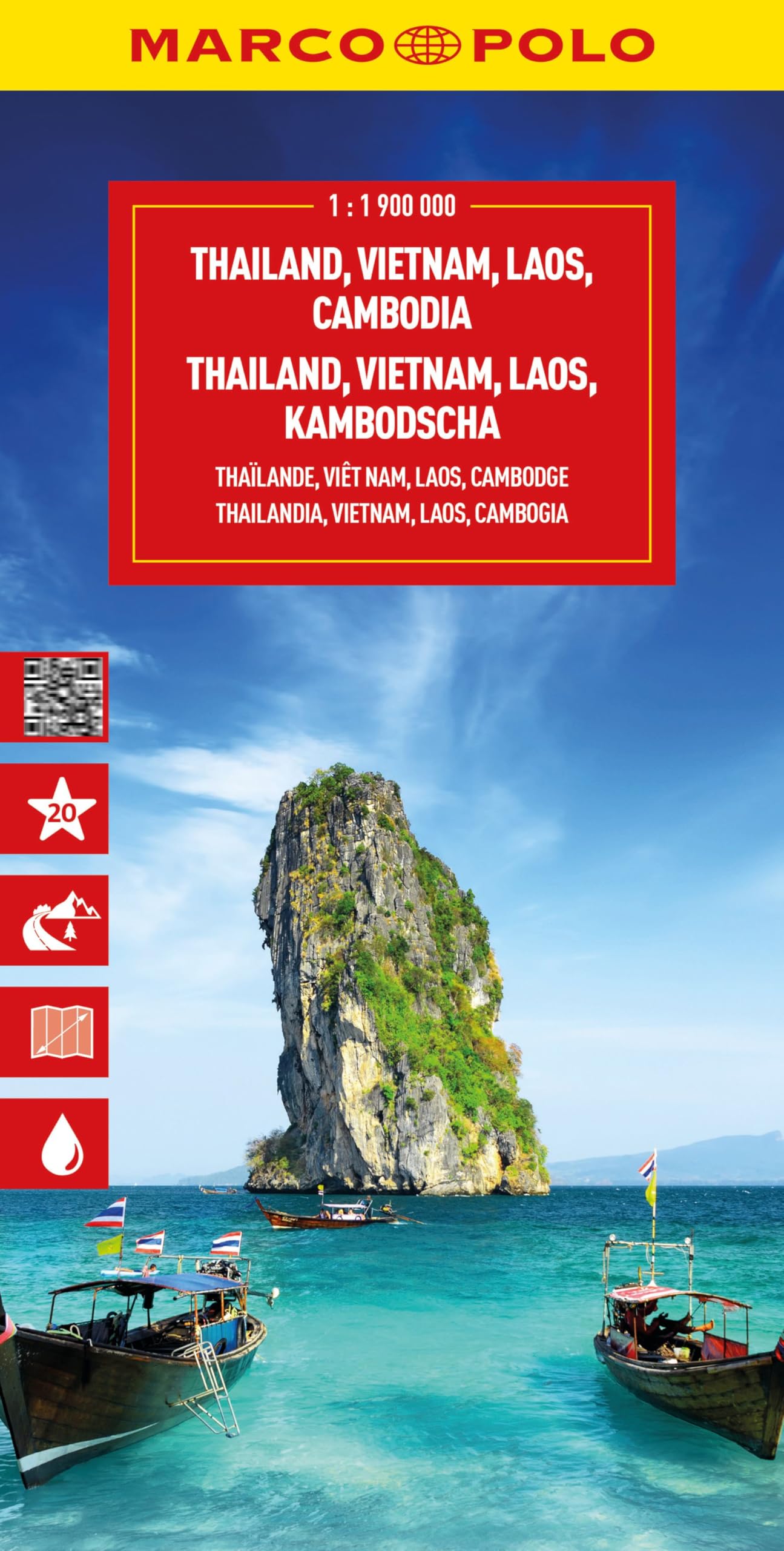 Thailand Vietnam Laos Cambodia Marco Polo Map