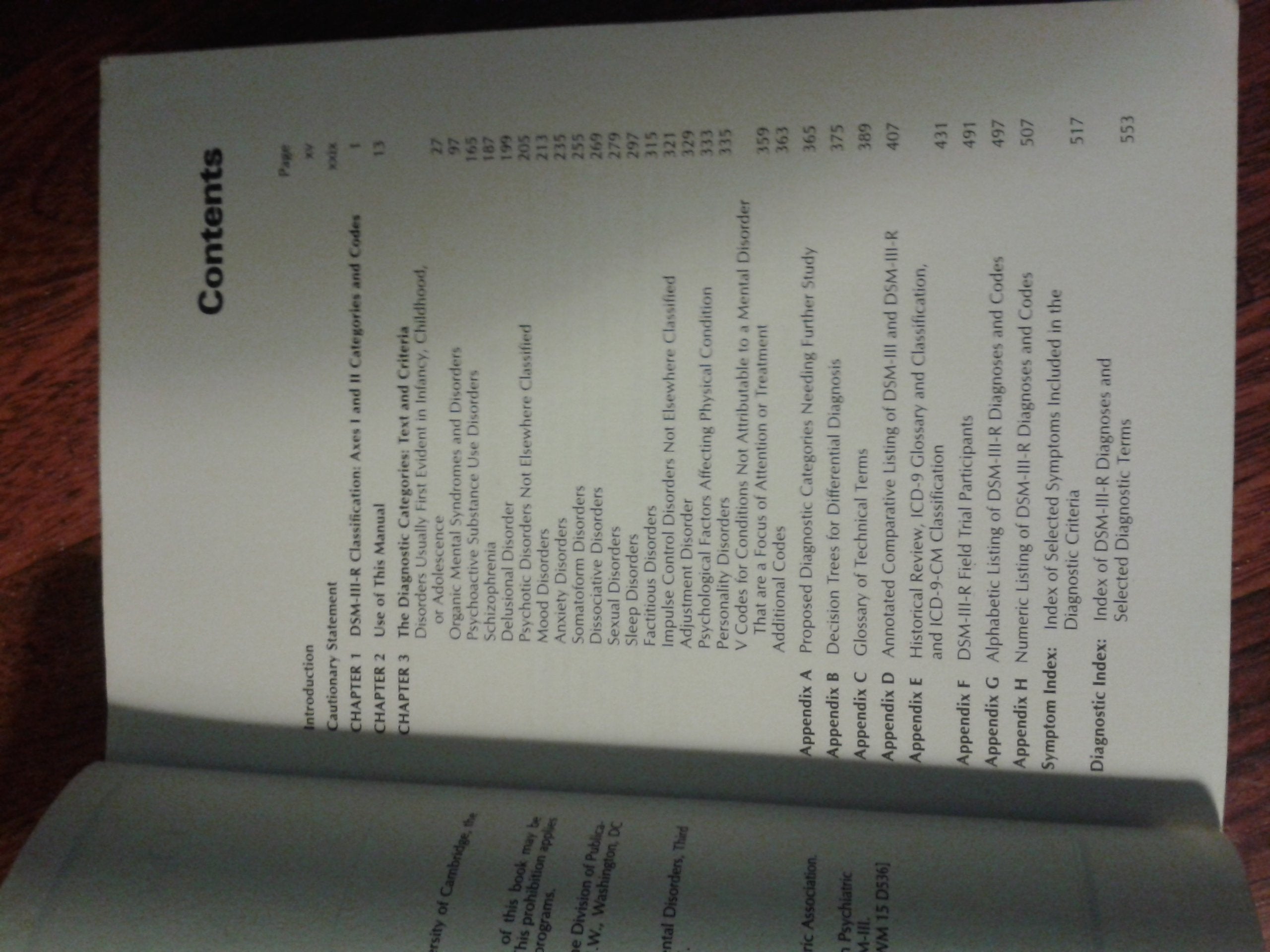 Diagnostic and Statistical Manual of Mental Disorders: DSMIIIR