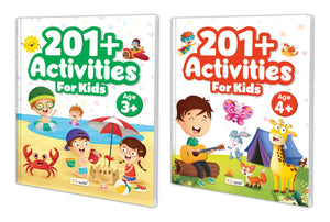 201+ Activities For Kids For Ages 3 And 4+: Kids Activity Learning Book, Educational Activity Book For Kids, Fun Learning Workbook, Mazes, Spot The Differences And Many More | Pack Of 2 Activity Books