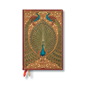 Paperblanks | 2026 HafizS Peacocks | Sangorski & Sutcliffe | 12Month Planner | Mini | DayAtATime | Elastic Band | 416 Pg |