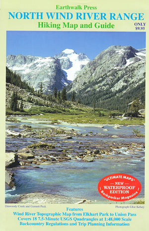 Northern Wind River Range Hikng Map,Used