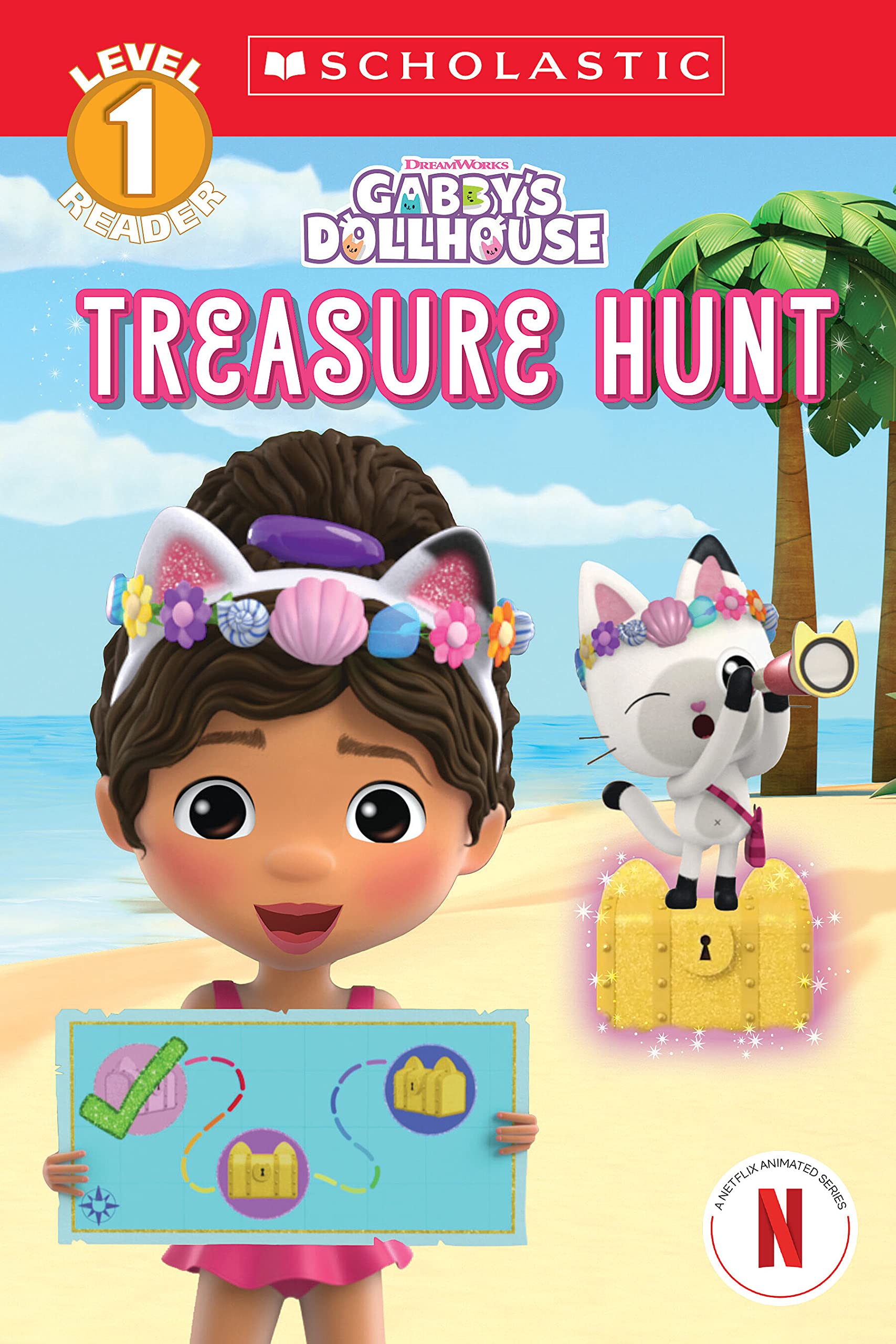 Treasure Hunt (Gabby'S Dollhouse: Scholastic Reader, Level 1 #3),New