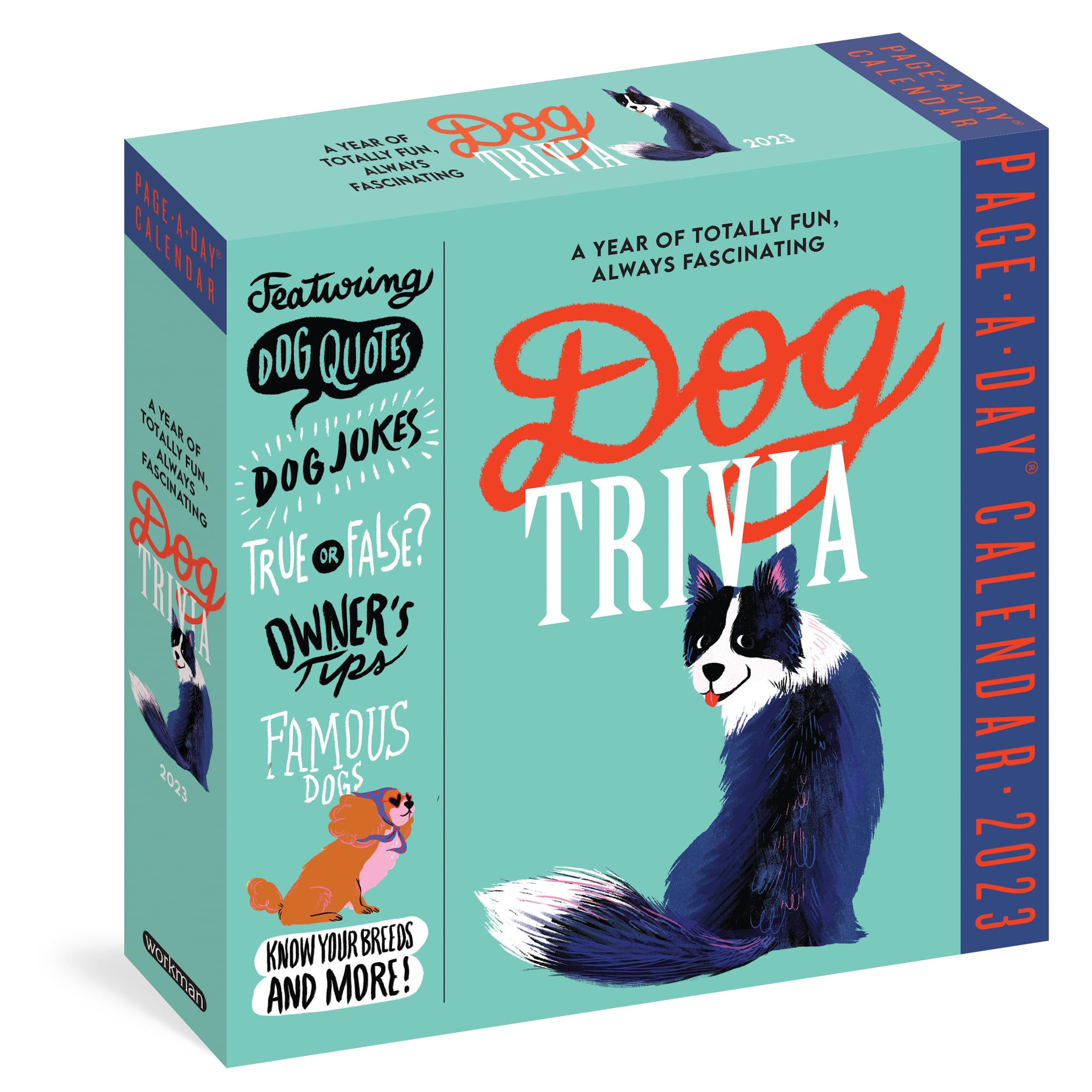 Dog Trivia Pageaday Calendar 2023: Dog Quotes, Dog Jokes, True Or False, Owner'S Tips, Famous Dogs, Know Your Breeds, And More